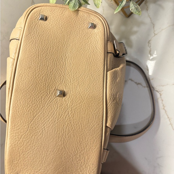 MCM Beige Embossed Shoulder Bag - Picture 4 of 5